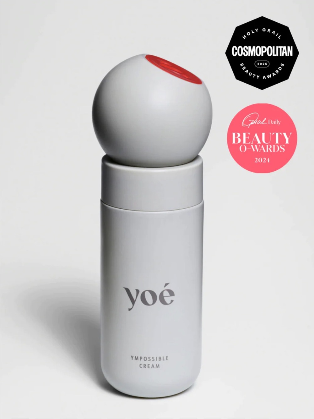 yoé Ympossible Cream - White Bottle with Coral Accent